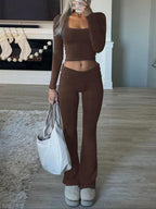 Yoga Wear Two-Piece Pants Suit