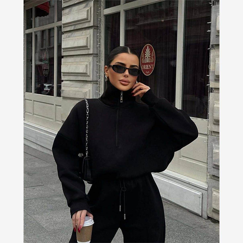 Casual Pullover Sweatshirt and Pants Set