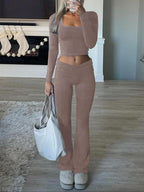 Yoga Wear Two-Piece Pants Suit