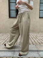 Women's two-piece design lace casual pants