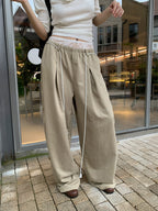 Women's two-piece design lace casual pants