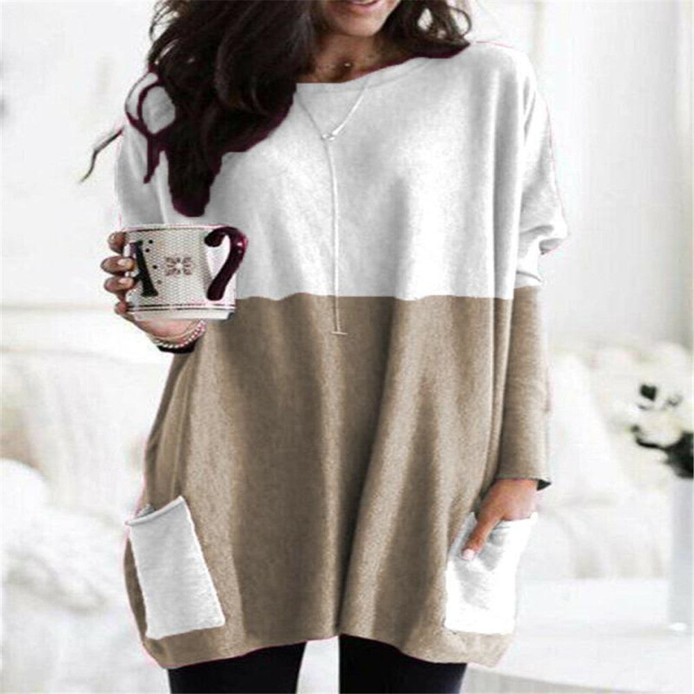 Women's Casual Long Sleeve Pocket T-Shirt