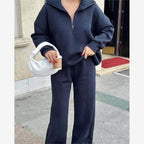 Casual Pullover Sweatshirt and Pants Set