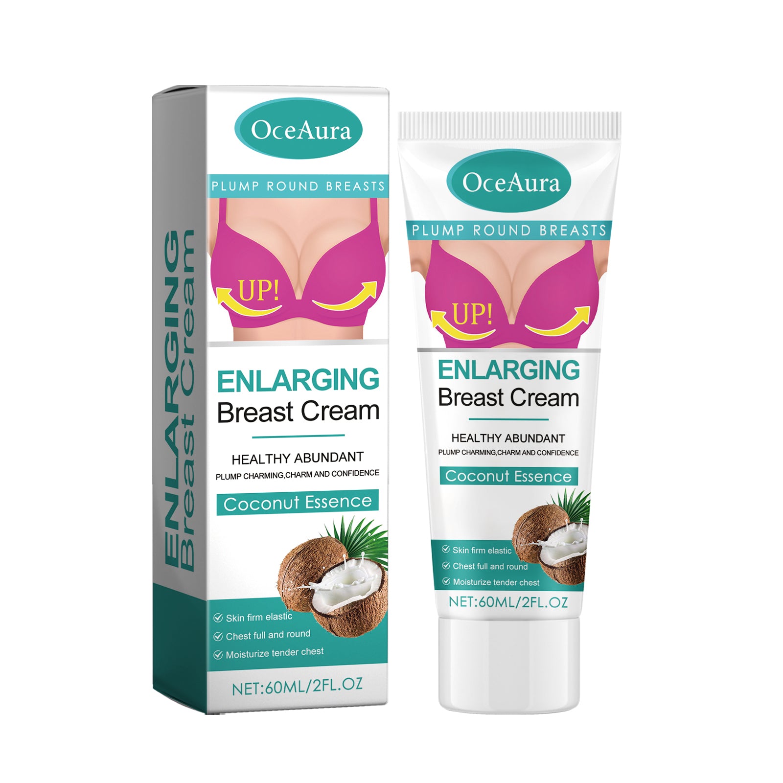 Oceaura White Coconut Breast Lift Firming, Firming And Plumping Anti-Sagging Massage Treatment Beauty Cream - Sam&Ron
