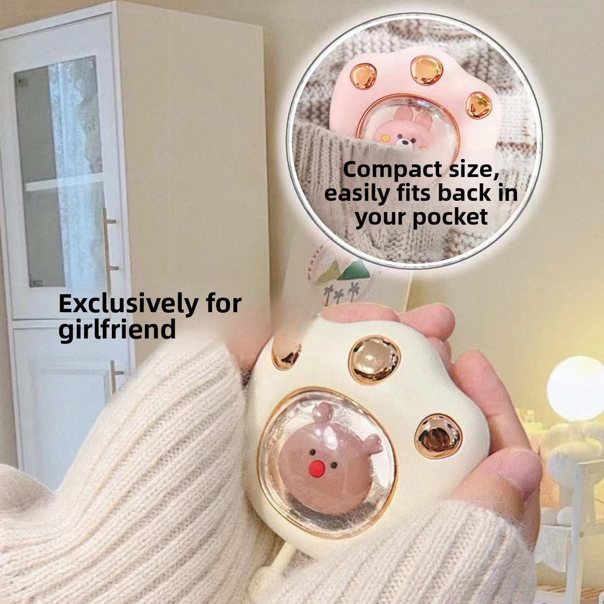 USB Rechargeable Cat Paw Hand Warmer