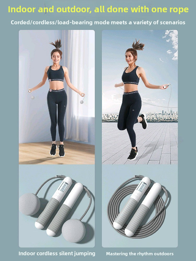 Fitness exercise: ropeless counting jump rope