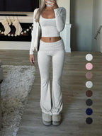 Yoga Wear Two-Piece Pants Suit