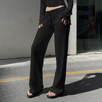 V-neck long-sleeve fashion casual pants