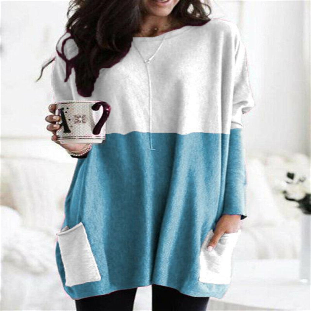 Women's Casual Long Sleeve Pocket T-Shirt